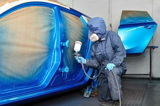 Spraying car Image
